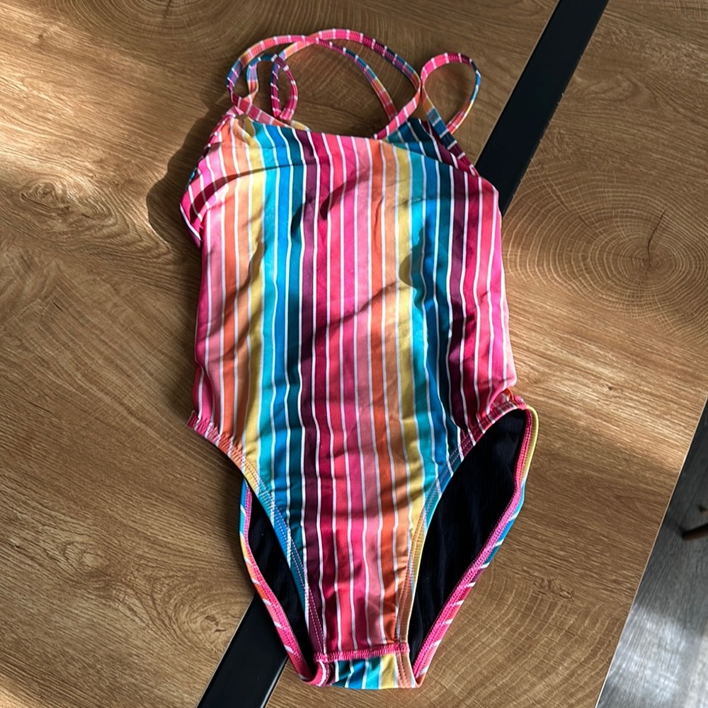 Colorful Striped Kids Swimwear